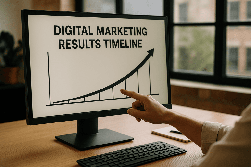 digital marketing results timeline